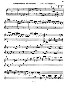 Concerto for Piano and Orchestra No.1, Op.15: Cadenza to movement I by Ludwig van Beethoven