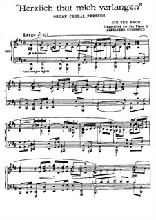 Chorale Preludes, Miscellaneous: Herzlich thut mich verlangen, BWV 727 by Johann Sebastian Bach