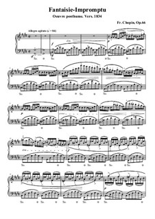 Fantasia-Impromptu in C Sharp Minor, Op.66: For piano (high quality sheet music) by Frédéric Chopin