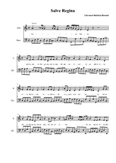 Salve Regina for Voice and Basso Continuo: Salve Regina for Voice and Basso Continuo by Giovanni Battista Bassani
