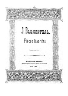 Selected Pieces for Piano: Selected Pieces for Piano by Jacques Blumenthal