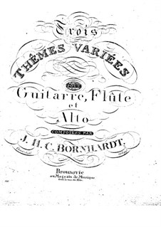 Three Themes and Variations, Op.146: Parts by Johann Heinrich Carl Bornhardt