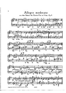 Piano Trio No.1 in B Major, Op.8: Movement II (Fragment). Version for piano by Johannes Brahms