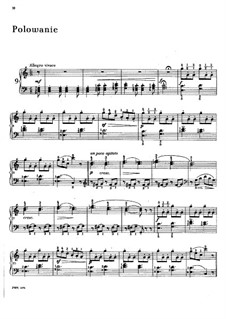 No.9 La Chasse (The Hunt): For piano by Johann Friedrich Burgmüller