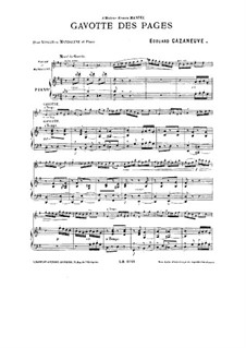 Gavotte des pages for Violin (or Mandolin) and Piano: Gavotte des pages for Violin (or Mandolin) and Piano by Edouard Cazaneuve