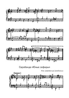 Sarabande 'Jeunes zephirs': Sarabande 'Jeunes zephirs' by Jacques Champion de Chambonnières