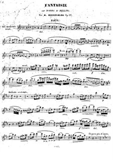 Fantasia on Themes from 'Norma' by Bellini for Flute and Piano, Op.57: Solo part by Giulio Briccialdi