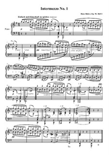 Intermezzi for Piano, Op.94: Intermezzo No.1 in E Minor by Hans Huber