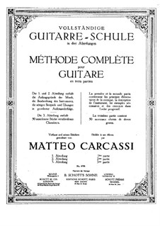 Complete Method for Guitar, Op.59: Movement I by Matteo Carcassi