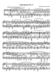 Intermezzi for Piano, Op.94: Intermezzo No.3 in E Minor by Hans Huber