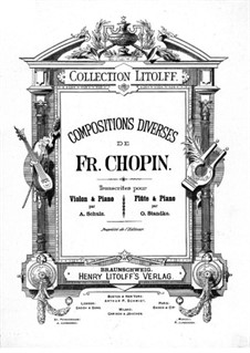 Selected Works: For violin (or flute) and piano by Frédéric Chopin