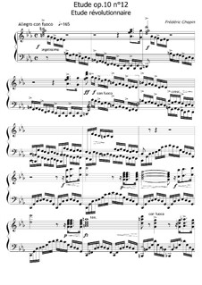 No.12 in C Minor: For piano (high quality sheet music) by Frédéric Chopin