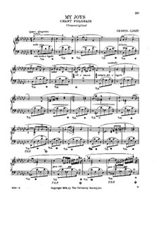 Six chants polonais. Transcriptions on Themes by Chopin, S.480: No.5 My Darling by Franz Liszt