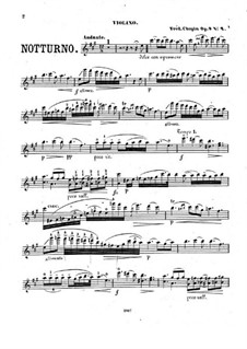 No.2 in E Flat Major: For violin and piano – violin part by Frédéric Chopin