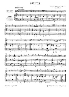 Suite for Flute and Basso Continuo, Op.11 No.4: Score by Jacques-Martin Hotteterre