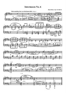 Intermezzi for Piano, Op.94: Intermezzo No.6 in G Sharp Minor by Hans Huber