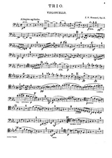 Piano Trios, Op.12, 83, 93: Cello parts by Johann Nepomuk Hummel