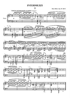 Intermezzi for Piano, Op.94: Complete set by Hans Huber