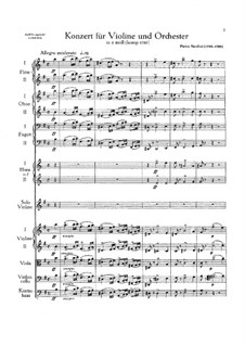 Concerto for Violin and Orchestra in E Minor: Full score by Pietro Nardini