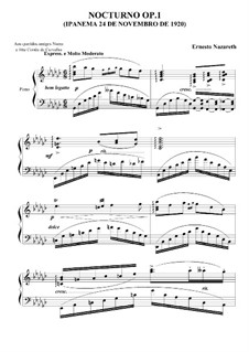 Nocturne in G Flat Major, Op.1: Nocturne in G Flat Major by Ernesto Nazareth