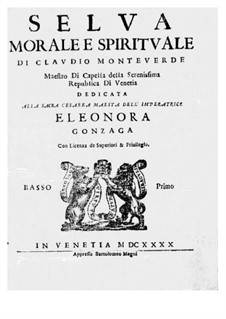 Selva morale e spirituale, SV 252–288: Bass I part (Voice) by Claudio Monteverdi