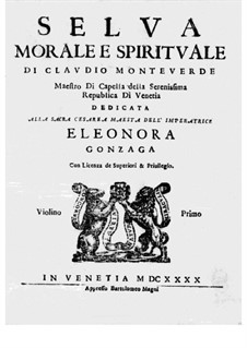 Selva morale e spirituale, SV 252–288: Violin I part by Claudio Monteverdi