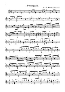 Passacaglia in g minor, C.105: For violin by Heinrich Ignaz von Biber