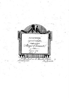 Symphony No.1 in B Flat Major, Op.18: Parts by Muzio Clementi