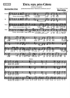 Datis, Nepis, Potus, Colonia, Op.20: Datis, Nepis, Potus, Colonia by Bernd Gehring