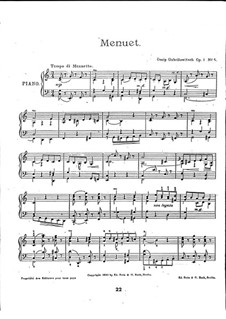 Five Piano Pieces, Op.1: No.5 Minuet by Ossip Gabrilowitsch
