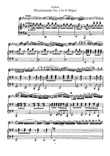 Six Divertissements for Flute and Piano ad libitum, Op.68: Divertissement No.1 – score, part by Friedrich Kuhlau