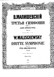 Symphony No.3 in C Minor, Op.14: Full score by Witold Maliszewski