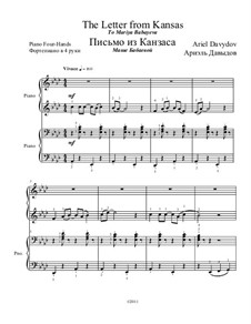 The letter from Kansas for Piano Four Hands: The letter from Kansas for Piano Four Hands by Ariel Davydov