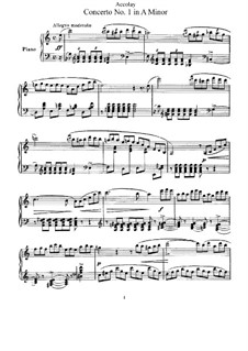 Concerto for Violin and Orchestra No.1 in A Minor: Version for violin and piano by Jean-Baptiste Accolay