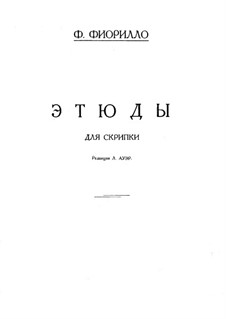 Thirty-Six Etudes or Caprices for Violin, Op.3: For a single performer by Federigo Fiorillo