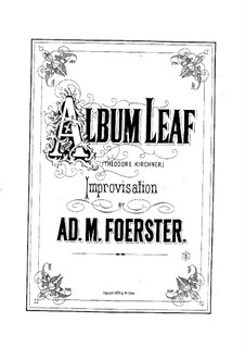 Album Leaves, Op.7: Piece No.2 by Theodor Kirchner