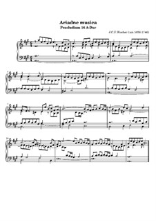 Ariadne Musica: Prelude No.16 in A Major by Johann Caspar Ferdinand Fischer