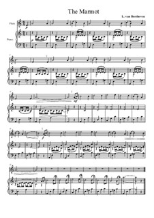 La Marmotte (The Marmot): Version for flute and piano by Ludwig van Beethoven