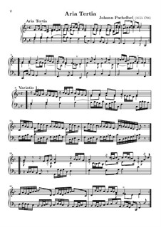 Hexachordum Apollinis (Six Strings of Apollo): Aria tertia by Johann Pachelbel