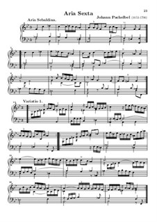 Hexachordum Apollinis (Six Strings of Apollo): Aria sexta by Johann Pachelbel