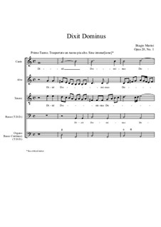 Dixit Dominus: Dixit Dominus by Biagio Marini