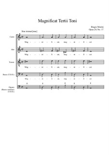 Magnificat Tertii Toni, Op.20 No.17: Magnificat Tertii Toni by Biagio Marini