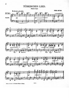 Turkish Song for Piano: Turkish Song for Piano by Ferdinand Beyer