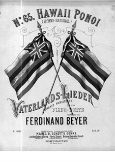 Hawaii Pono'i. National Hymn, for Piano: Hawaii Pono'i. National Hymn, for Piano by Henry Berger