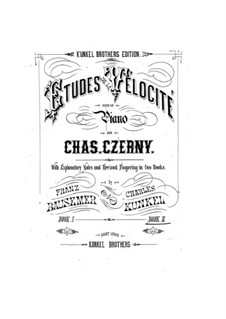 Etudes de la vélocité: Book II by Carl Czerny