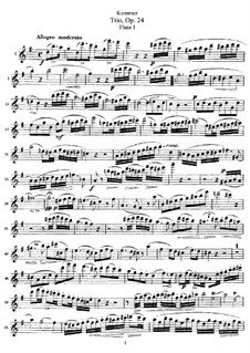 Trio for Three Flutes, Op.24: Parts by Kaspar Kummer