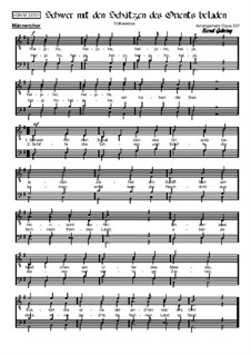Schwer mit den Schätzen des Orients beladen: For male choir, Op.337 by folklore