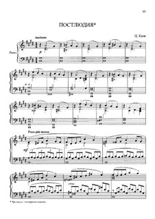 Postlude: Postlude by César Cui