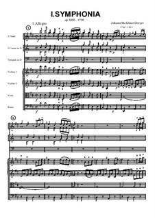 Symphony No.1 in D Major: Movement I by Johann Melchior Dreyer