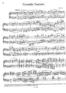 Grand Sonata for Piano in E Flat Minor, Op.14: For a single performer by Joseph Joachim Raff